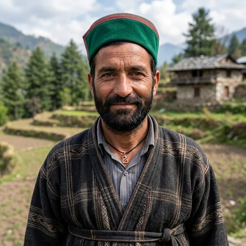 Ilustración generada por IA que representa al pueblo Nagbansi (Kangri)