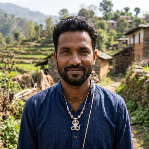 رسم توضيحي مُولَّد بالذكاء الاصطناعي يمثّل شعب Nagbansi (Dogri)