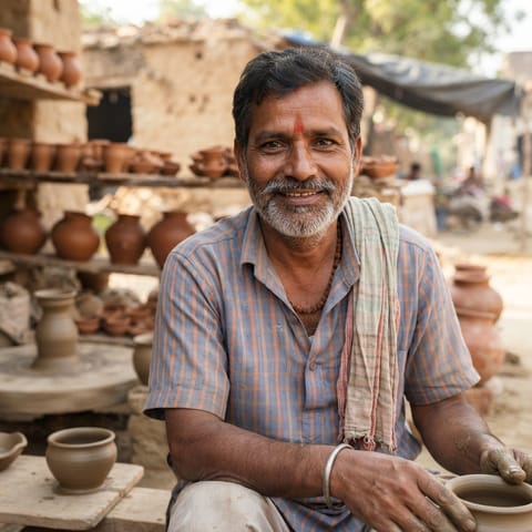 AI-generated illustration representing the Kumhar (Bhojpuri) people