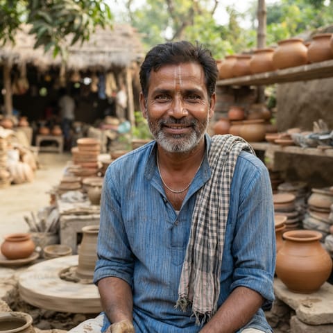 AI-generated illustration representing the Kumhar (Maithili) people