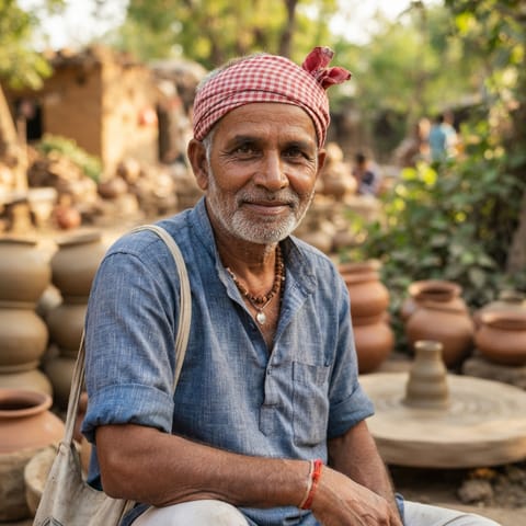 AI-generated illustration representing the Kumhar (Gujarati) people