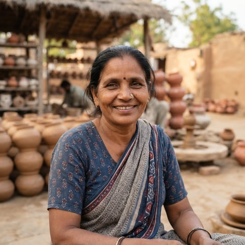 AI-generated illustration representing the Kumhar (Hindi) people