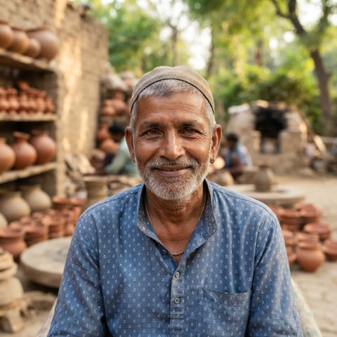 AI-generated illustration representing the Kumhar (Urdu) people