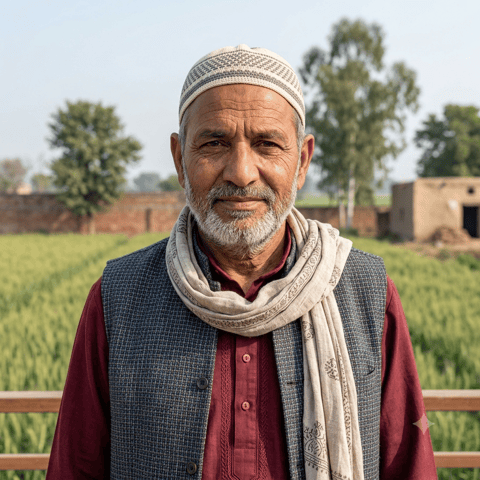 Ilustración generada por IA que representa al pueblo Sayyid (Haryanvi)