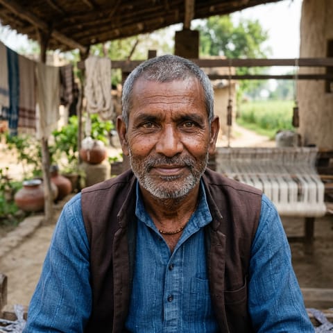 AI-generated illustration representing the Julaha (Haryanvi) people