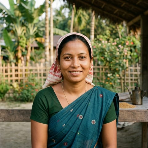 AI-generated illustration representing the Teli (Assamese) people