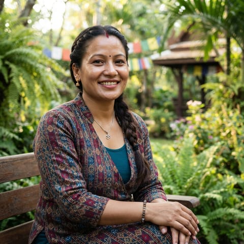 AI-generated illustration representing the Nepalis people