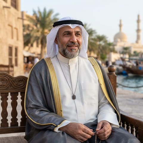 رسم توضيحي مُولَّد بالذكاء الاصطناعي يمثّل شعب Kuwaiti Shia Arabs