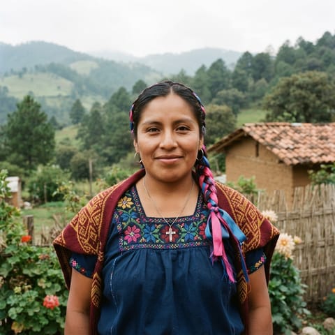AI-generated illustration representing the Michoacan Mazahua people