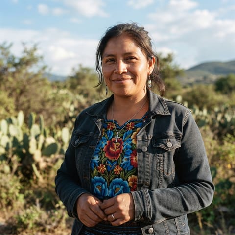 Illustration générée par IA représentant le peuple Coyotepec Popoloca