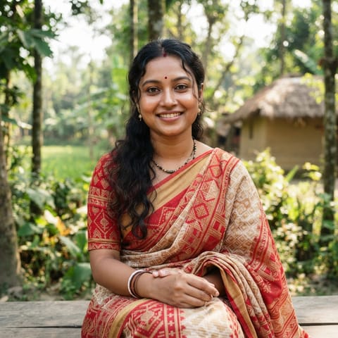 AI-generated illustration representing the Bishnupriya people