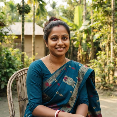 AI-generated illustration representing the Hindu Syloti Bengali people