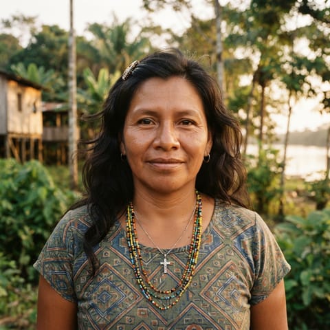 AI-generated illustration representing the Mura people
