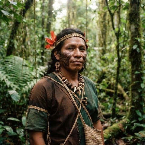 AI-generated illustration representing the Uncontacted of Jatapu people