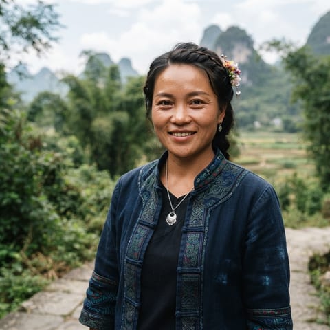 AI-generated illustration representing the Central Yongbei Zhuang people