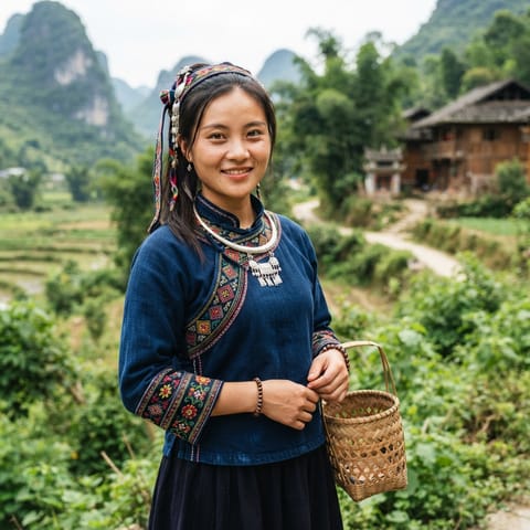 AI-generated illustration representing the Eastern Yongbei Zhuang people