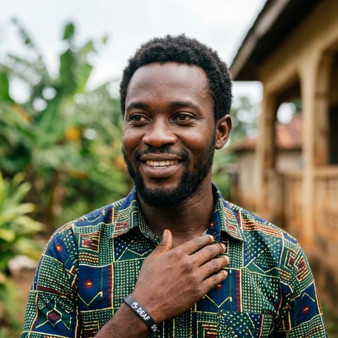 AI-generated illustration representing the Deaf Sierra Leoneans people