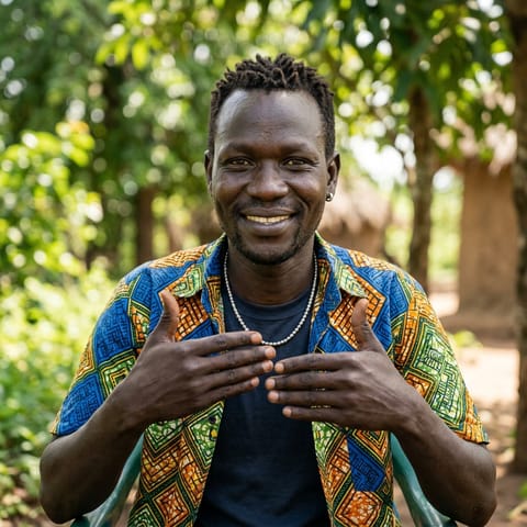 AI-generated illustration representing the Deaf South Sudanese people