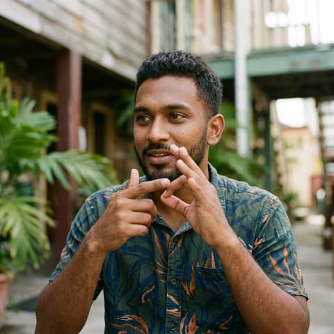 AI-generated illustration representing the Deaf Guyanese people