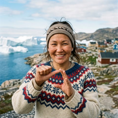 AI-generated illustration representing the Deaf Greenlanders people