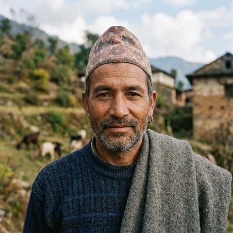 AI-generated illustration representing the Bhediyar people