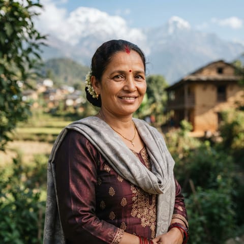 AI-generated illustration representing the Thakuri people