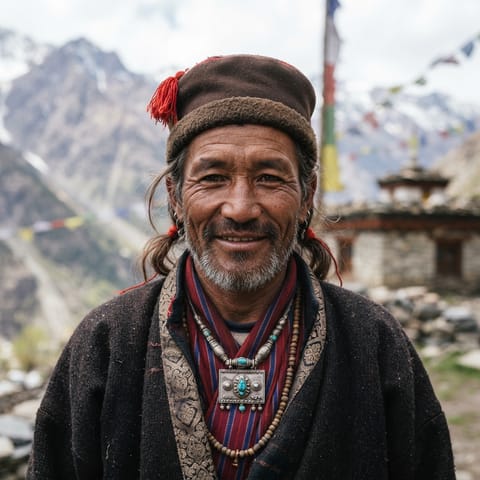 AI-generated illustration representing the Khampa people