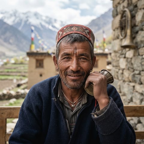 AI-generated illustration representing the Dagi people