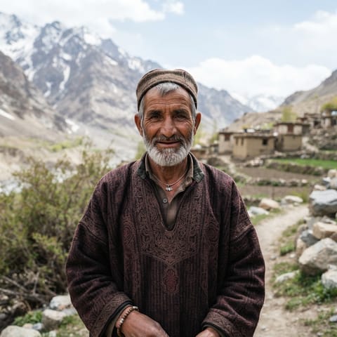 AI-generated illustration representing the Galwan people