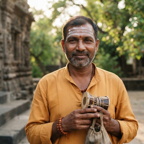 AI-generated illustration representing the Bharadi people