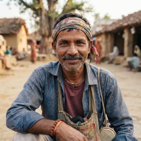 AI-generated illustration representing the Baharupi people