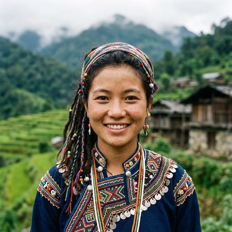 AI-generated illustration representing the Lisu people