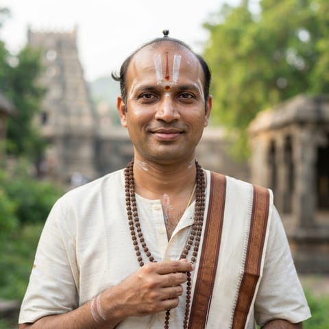 AI-generated illustration representing the Pancaratra Srivaisnavas Brahmins people