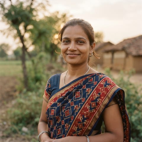Ilustración generada por IA que representa al pueblo Patni Vankars