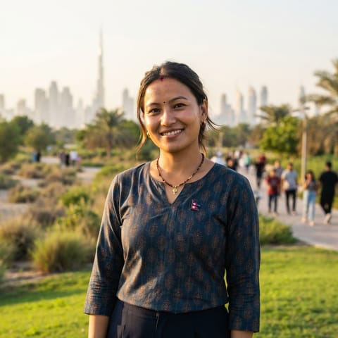 AI-generated illustration representing the Nepalis people