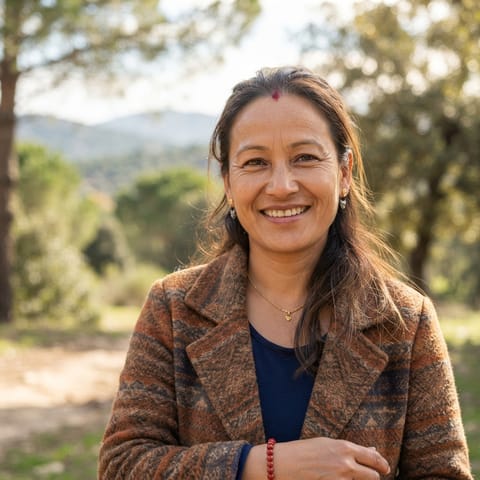رسم توضيحي مُولَّد بالذكاء الاصطناعي يمثّل شعب Nepalis
