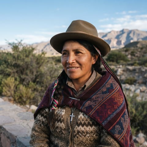 AI-generated illustration representing the Atacama people