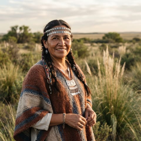 AI-generated illustration representing the Ranquel people