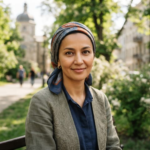 AI-generated illustration representing the Central Asian Muslims people