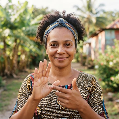 AI-generated illustration representing the Deaf Mahorais people