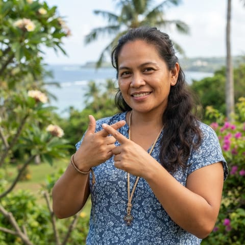 AI-generated illustration representing the Deaf Chamorros people