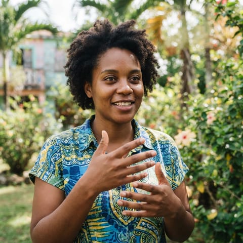 AI-generated illustration representing the Deaf Grenadians people