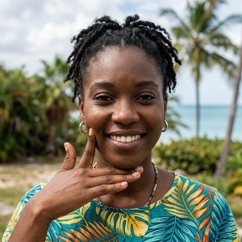 AI-generated illustration representing the Deaf Antiguans people