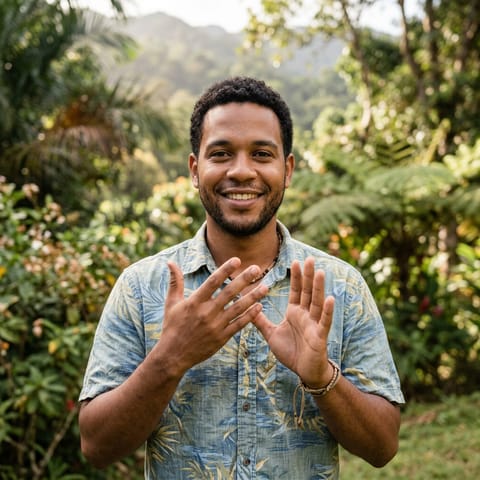 AI-generated illustration representing the Deaf Dominicans people