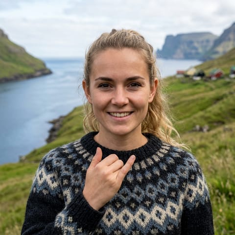 AI-generated illustration representing the Deaf Faroese people