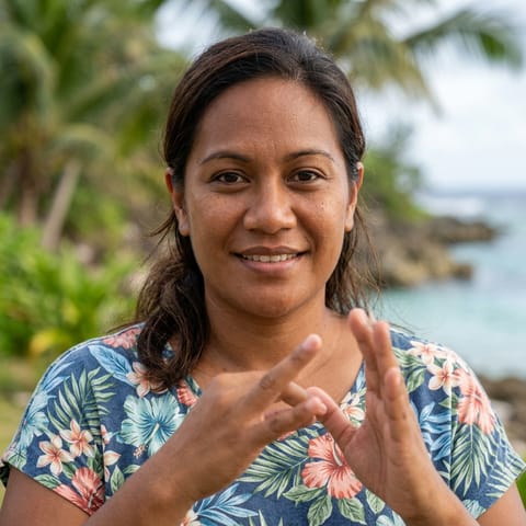 AI-generated illustration representing the Deaf Mariana Islanders people