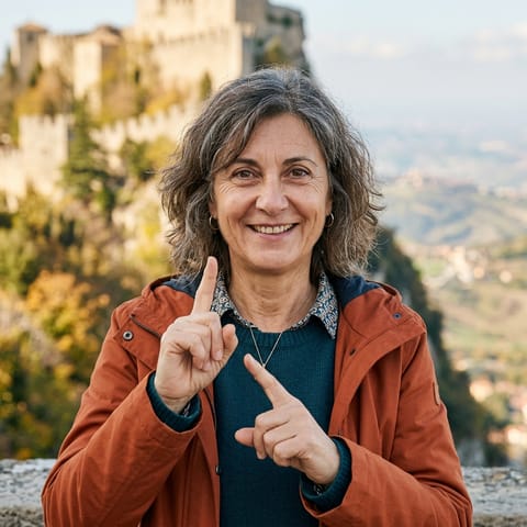 AI-generated illustration representing the Deaf Sammarinese people