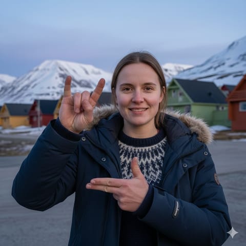 AI-generated illustration representing the Deaf Svalbardians people
