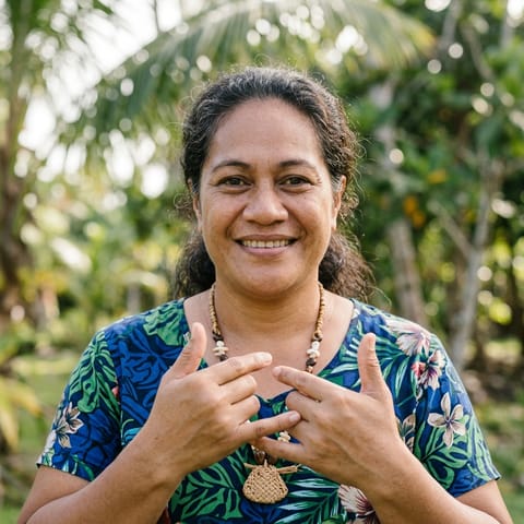 AI-generated illustration representing the Deaf Tokelauans people