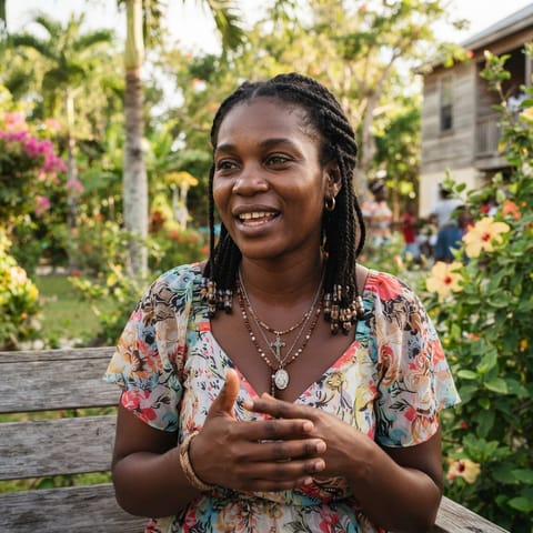 AI-generated illustration representing the Haitians people